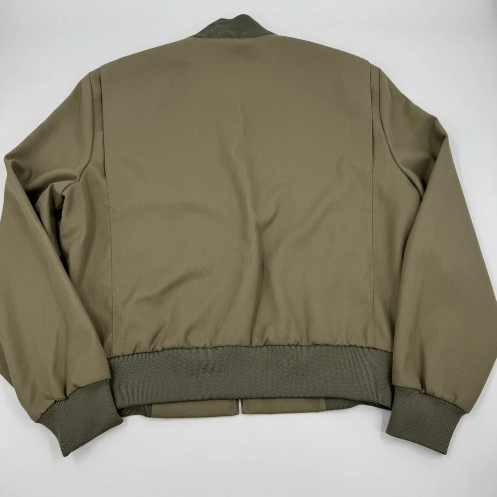 Military Equipment Corp USMC Bomber Jacket Mens 40R Olive Wool Blend Epaulets